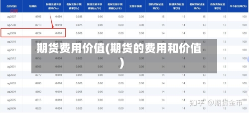 期货费用价值(期货的费用和价值)