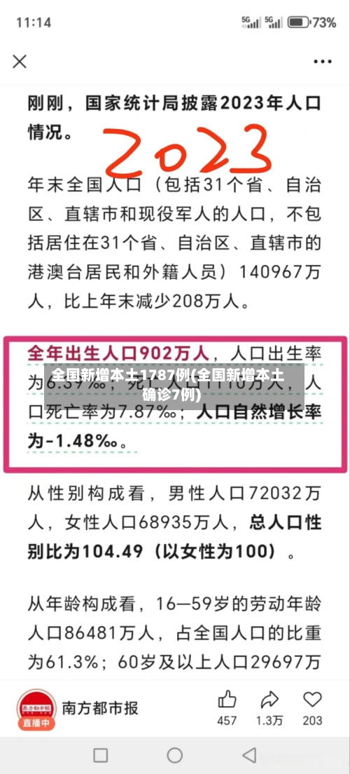 全国新增本土1787例(全国新增本土确诊7例)