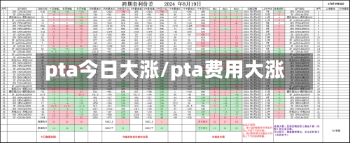 pta今日大涨/pta费用大涨