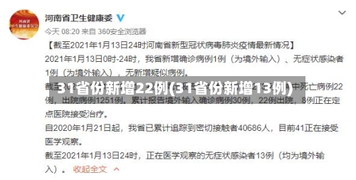 31省份新增22例(31省份新增13例)-第2张图片