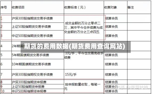 期货的费用数据(期货费用查询网站)-第2张图片