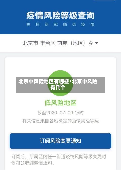 北京中风险地区有哪些/北京中风险有几个-第2张图片