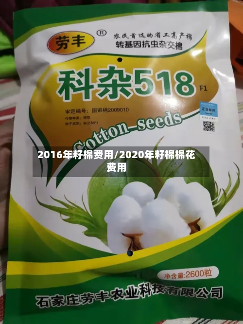 2016年籽棉费用/2020年籽棉棉花费用