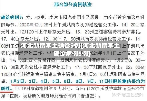 河北新增本土确诊9例(河北新增本土确诊病例5例)-第3张图片