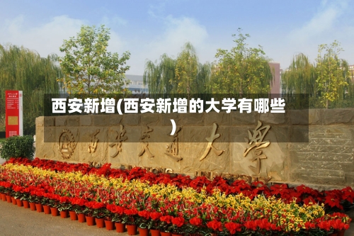 西安新增(西安新增的大学有哪些)-第3张图片
