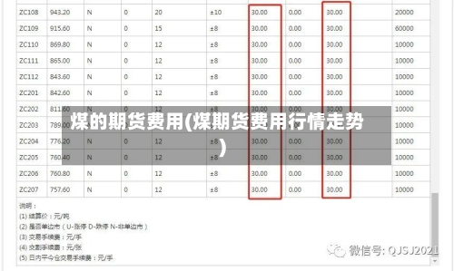 煤的期货费用(煤期货费用行情走势)