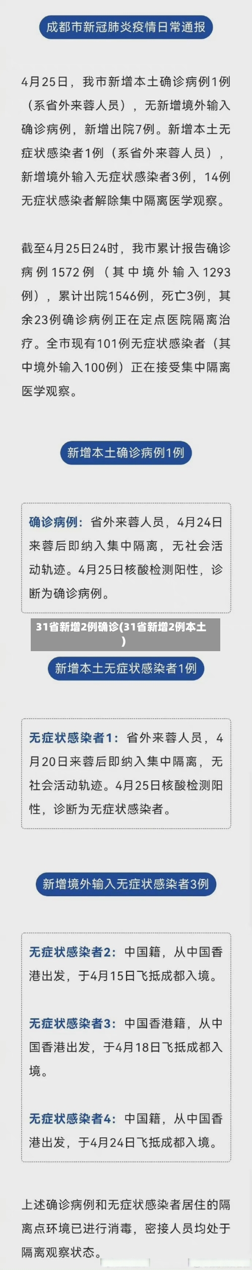 31省新增2例确诊(31省新增2例本土)