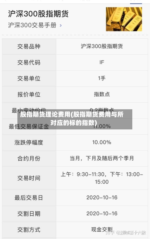 股指期货理论费用(股指期货费用与所对应的标的指数)-第3张图片