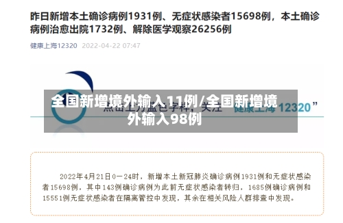 全国新增境外输入11例/全国新增境外输入98例
