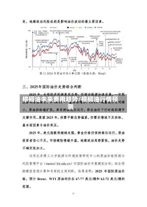 棕榈油未来费用趋势/棕榈油行情预测
