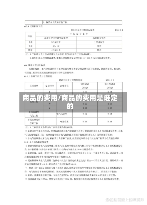 商品的费用/商品的费用是谁定的-第2张图片