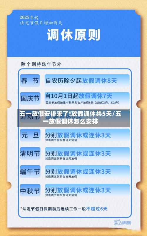 五一放假安排来了!放假调休共5天/五一放假调休怎么安排