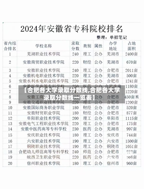 【合肥各大学录取分数线,合肥各大学录取分数线一览表】-第1张图片