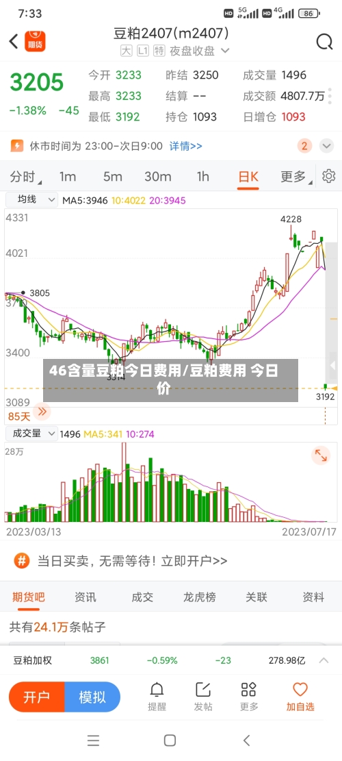 46含量豆粕今日费用/豆粕费用 今日价-第2张图片