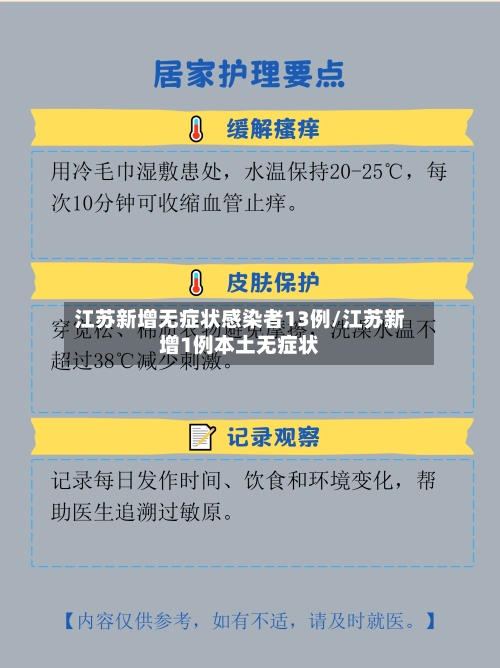 江苏新增无症状感染者13例/江苏新增1例本土无症状