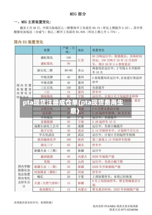 pta现货注册成仓单(pta现货费用生意)-第2张图片