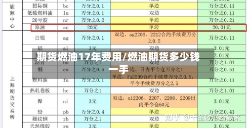 期货燃油17年费用/燃油期货多少钱一手