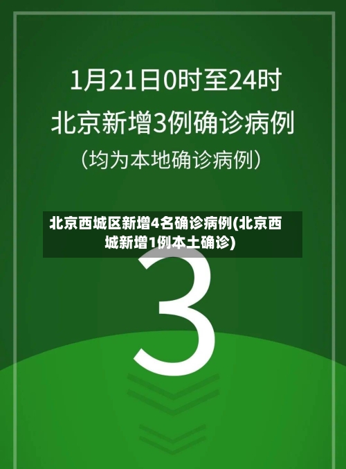 北京西城区新增4名确诊病例(北京西城新增1例本土确诊)