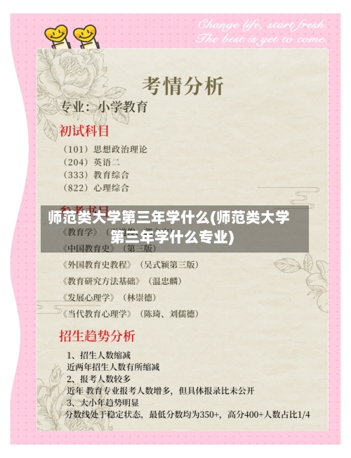 师范类大学第三年学什么(师范类大学第三年学什么专业)